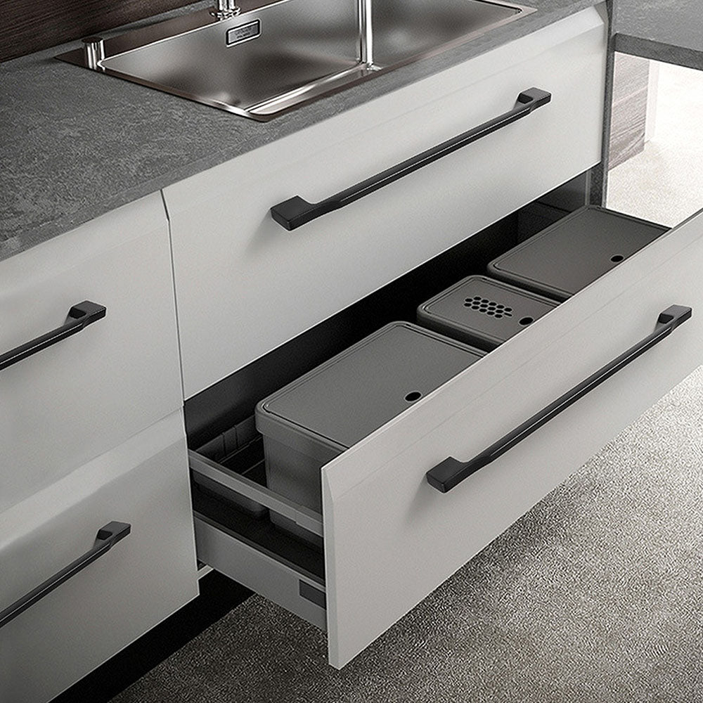 Elegant Schwarz Zinc Alloy Square Schrank Griff | Modern Kitchen & Wardrobe Handle