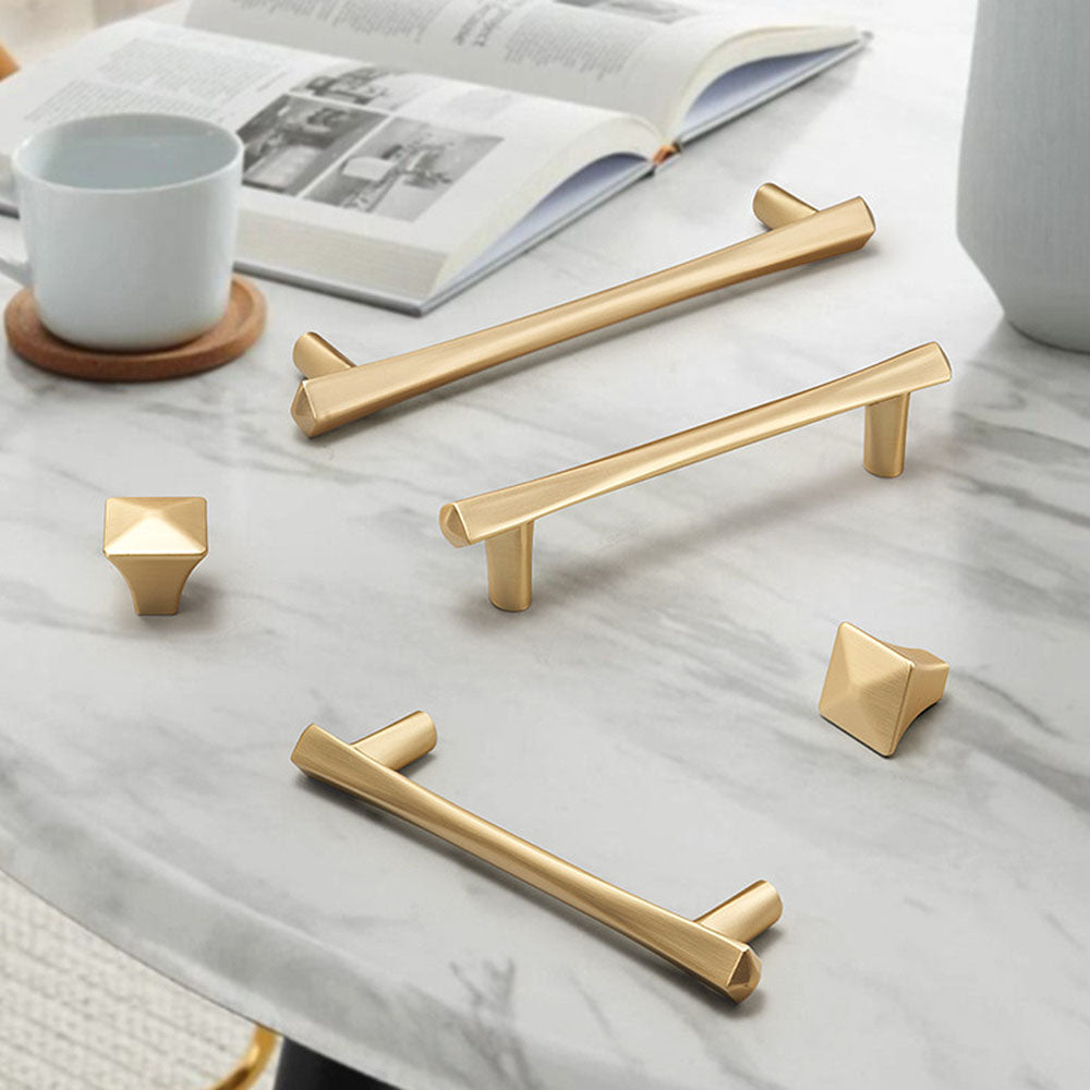 Klassischer goldener Schrankgriff & Möbelknopf – für Küche und Schlafzimmer