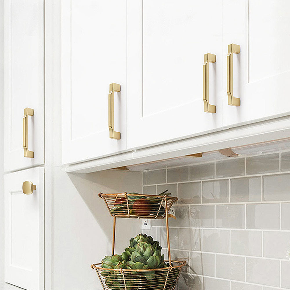 Gold Zinc Alloy Square Schrank Griff – Elegant & Modern für Küche und Kleiderschrank