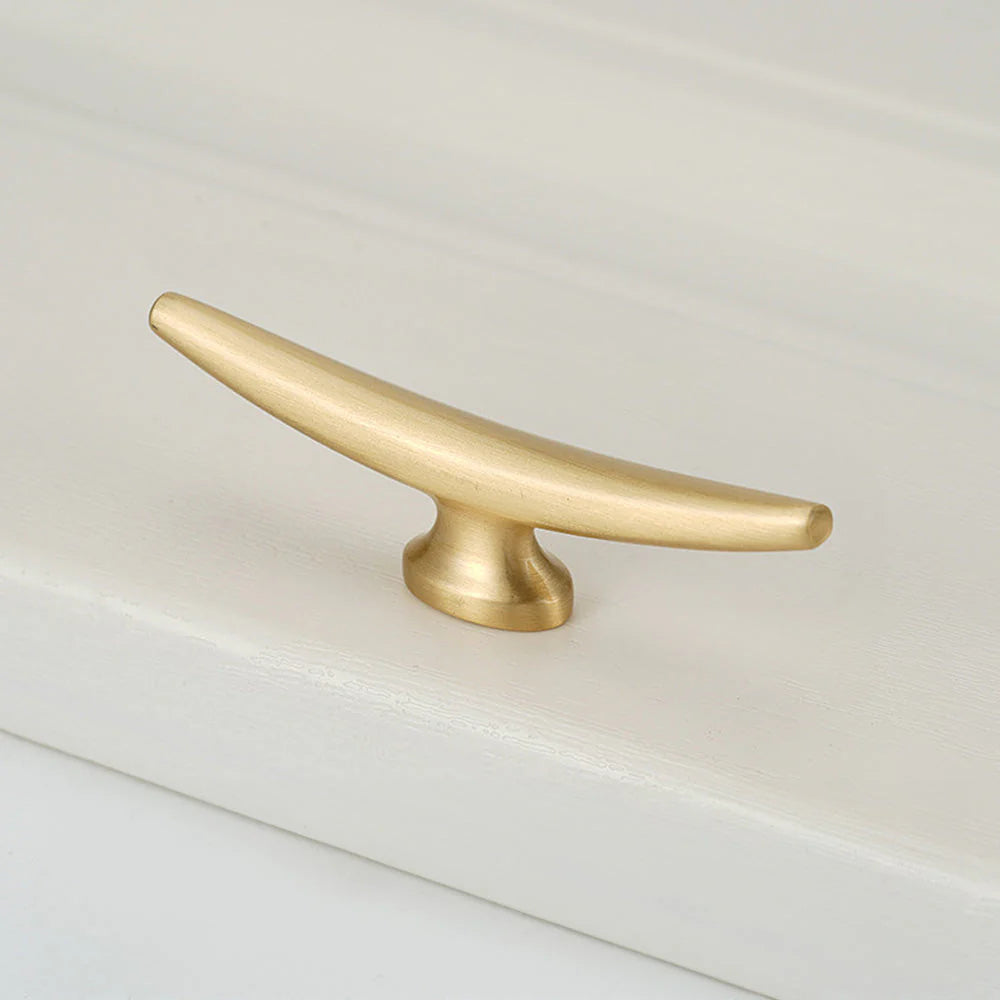 Gold Massiver Messing T-Stangen Schrankgriff