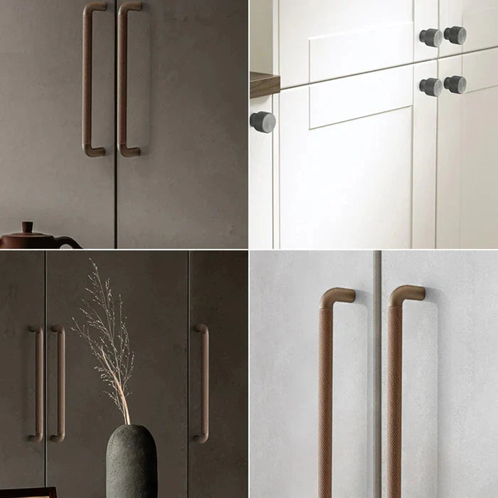 Braun Gerändelter T-Stangen Schrankgriff für Türen & Schubladen