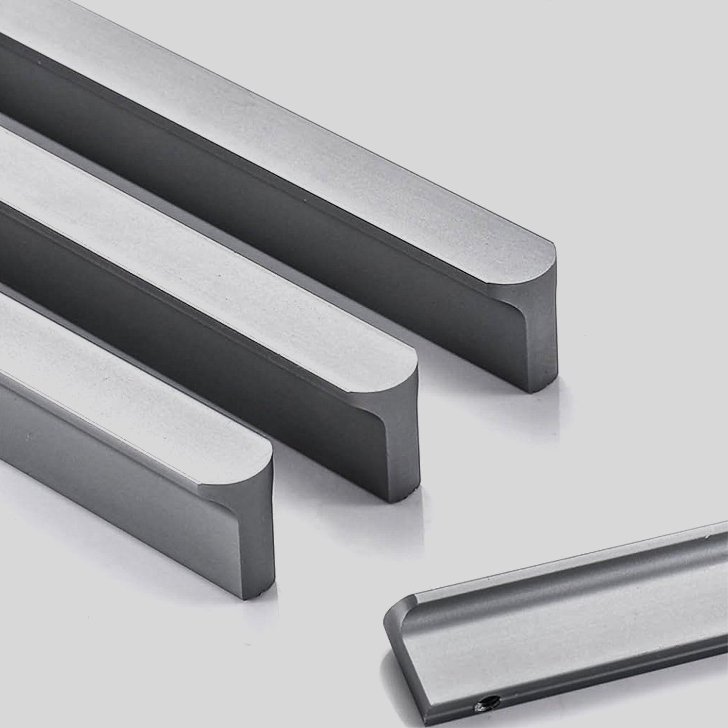 Dunkelgrauer Aluminiumgriff – Schubladengriff für Schlafzimmermöbel