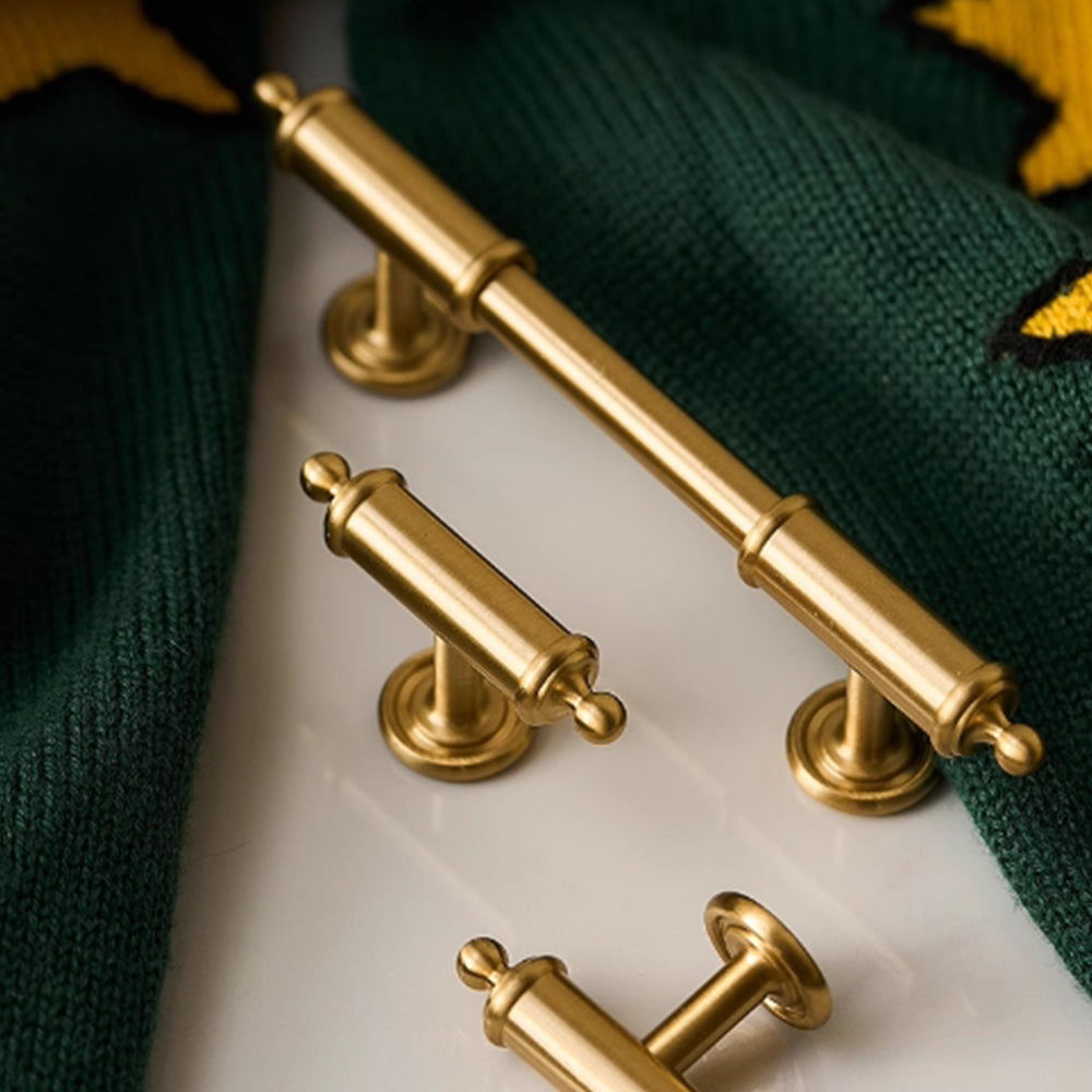 Gold Messing Satin Finish Küchen- und Schrankgriffe