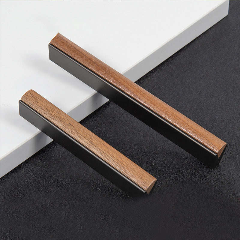 Minimalist Walnuss Holz Schrank Schubladengriff