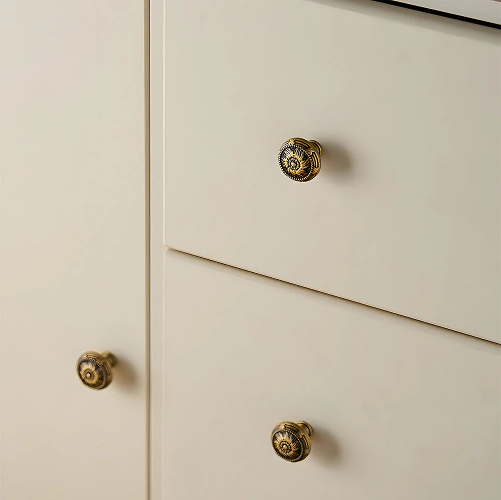 American Bronze Viktorianischer Stil Runde Küchenknöpfe