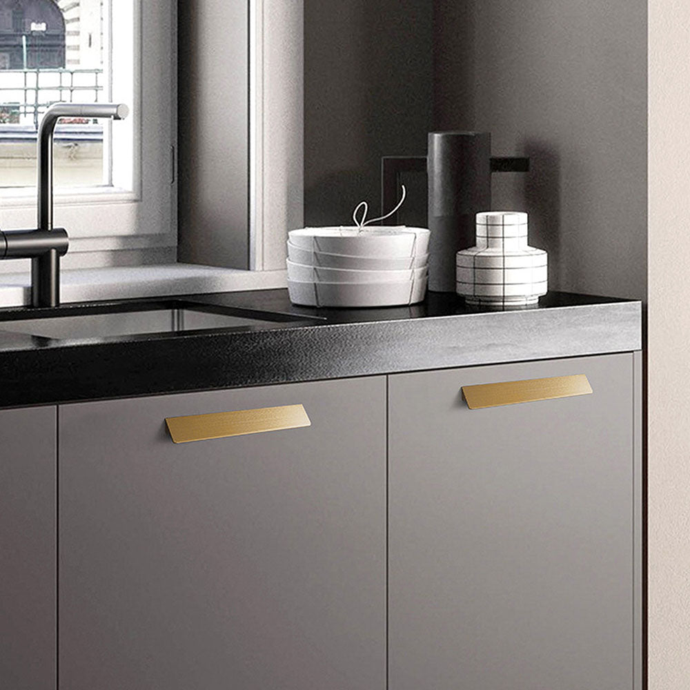 Gebürstet Gold Modern Invisible Schrank Edge Griff for Drawers