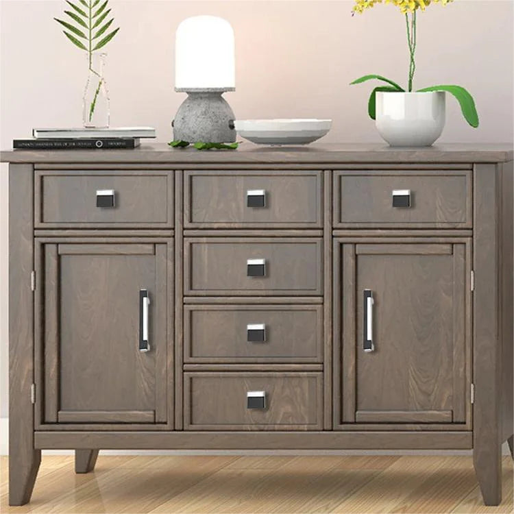 Silberner Zinklegierung Quadrat-Stangengriff für Bad & Schränke