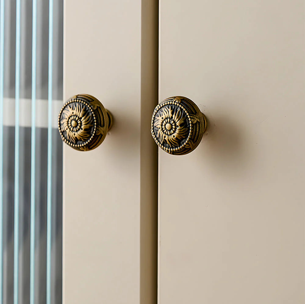 American Bronze Viktorianischer Stil Runde Küchenknöpfe