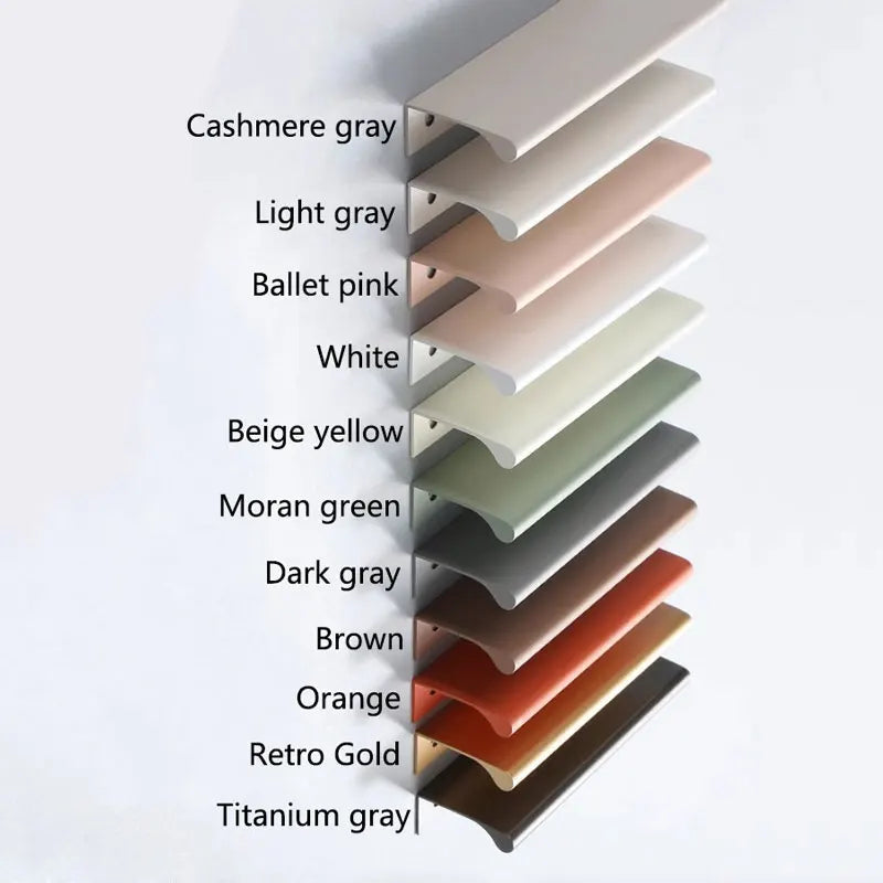 Farbenfroher unsichtbarer Aluminium-Griff – Griffleiste für Schubladen & Kleiderschränke