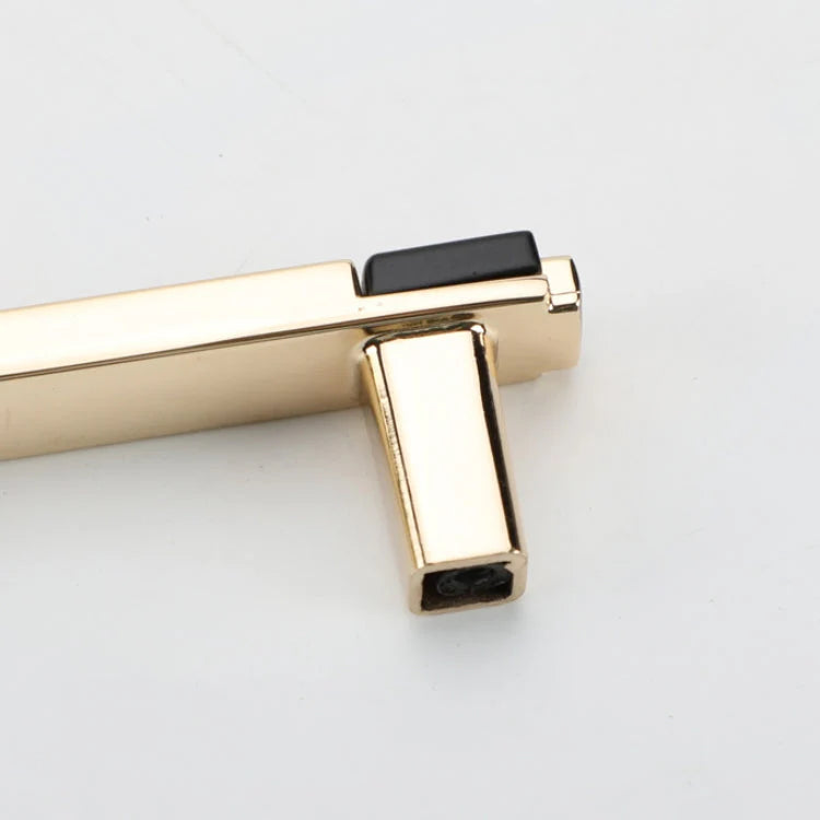 Schwarz Gold Zinc Alloy Square Bar Griff Griff for Küche