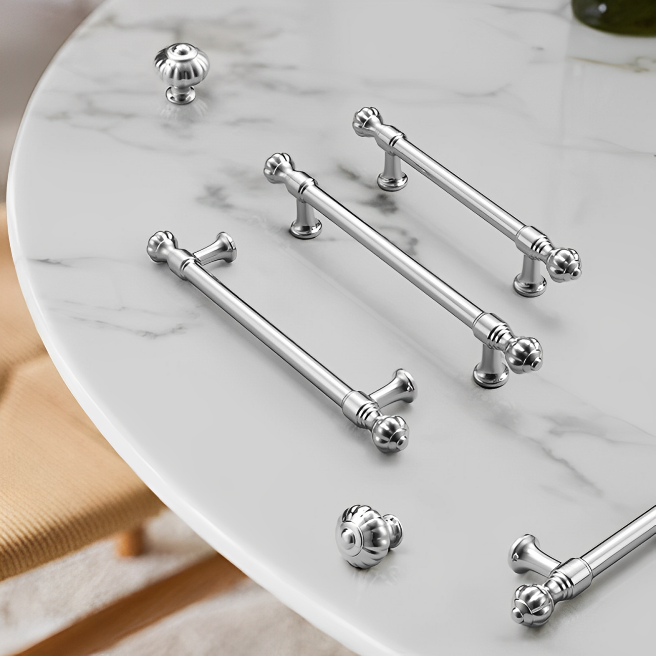 Eleganter Silberner Schrankgriff für Küche & Schlafzimmer