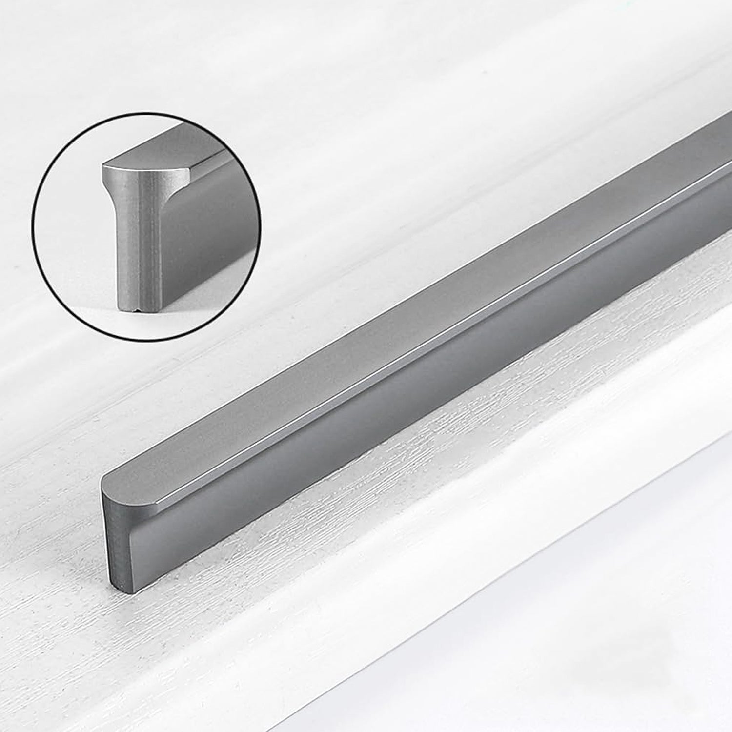 Dunkelgrauer Aluminiumgriff – Schubladengriff für Schlafzimmermöbel