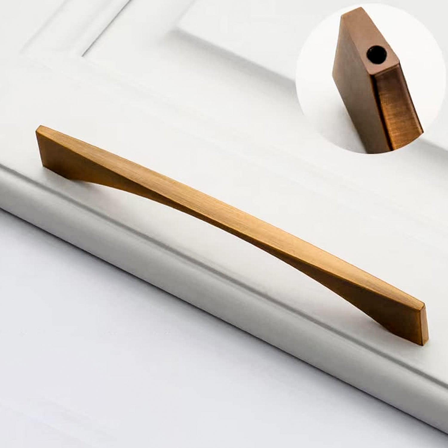 Gebürstet Messing Bow Küchengriffe – Aluminiumlegierung für moderne Küchen