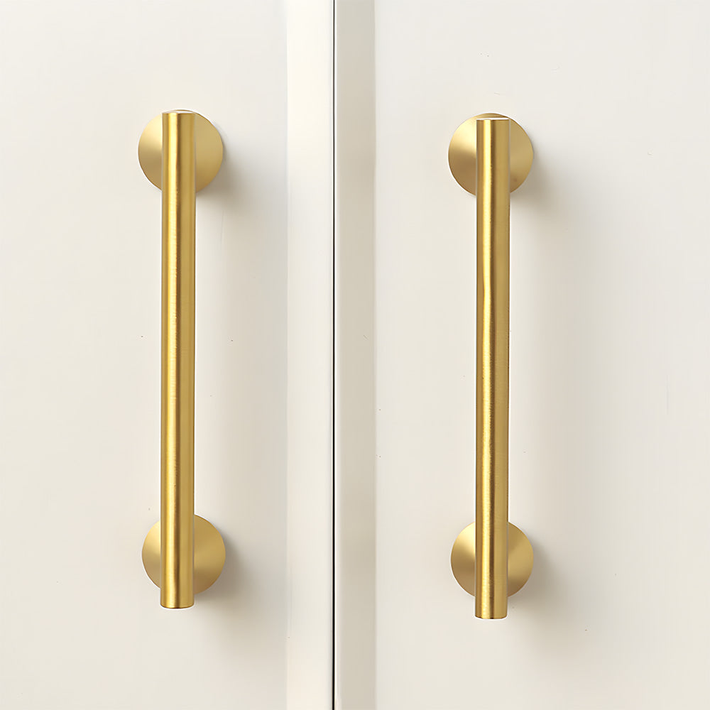 Massiver Messing-Gold-Griff mit konischem Fußdesign für Küchenschränke