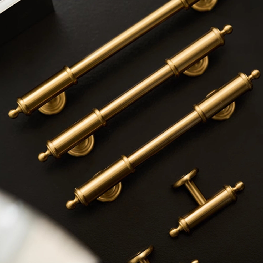 Gold Messing Satin Finish Küchen- und Schrankgriffe