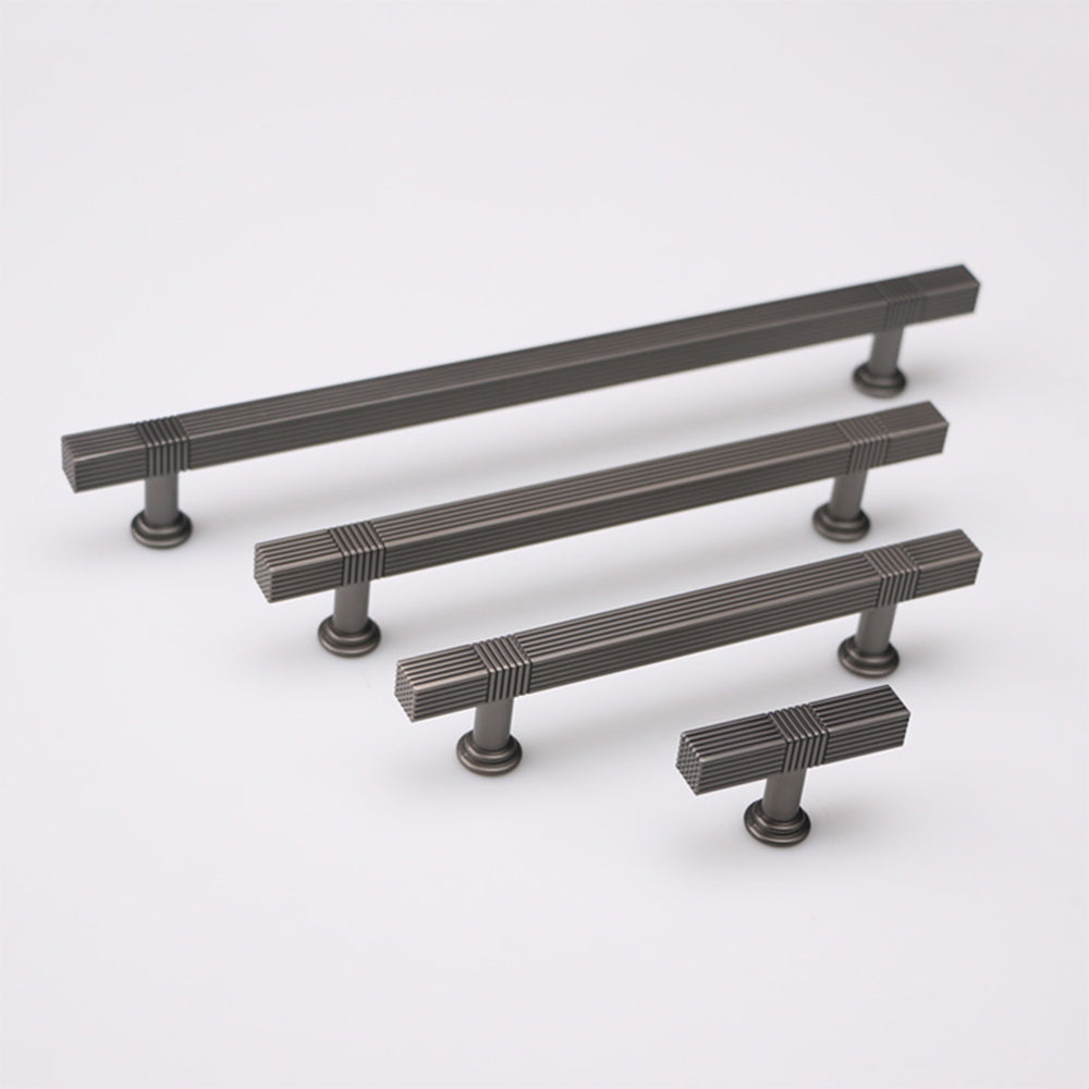 Schwarz Knurled Küche Schrank T-Bar Griff – Moderner Strukturgriff für Schubladen & Schränke