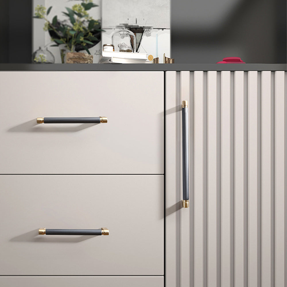Moderner Grauer Satinierter Schrank-Stangengriff