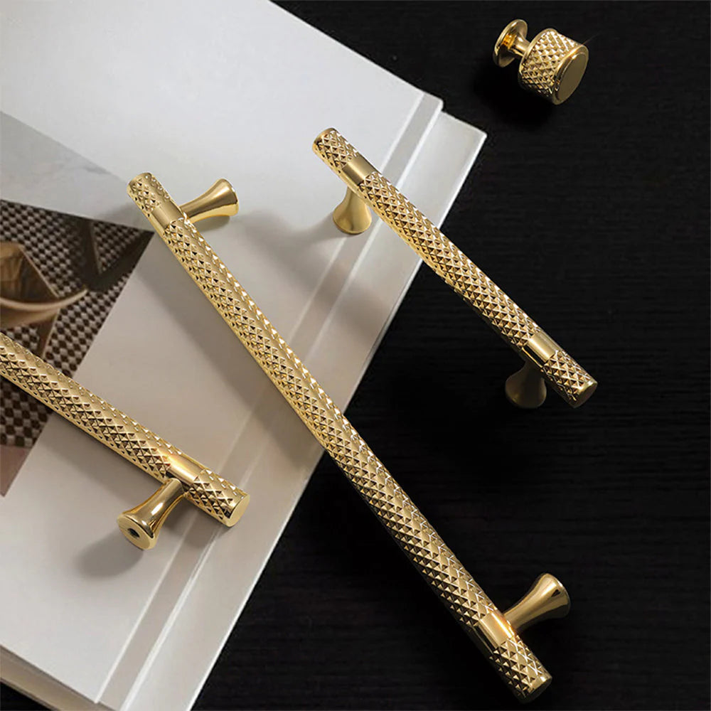 Gold Diamant-Design Schrank T-Bar Griff – Moderner Möbelgriff für Küche & Wohnraum