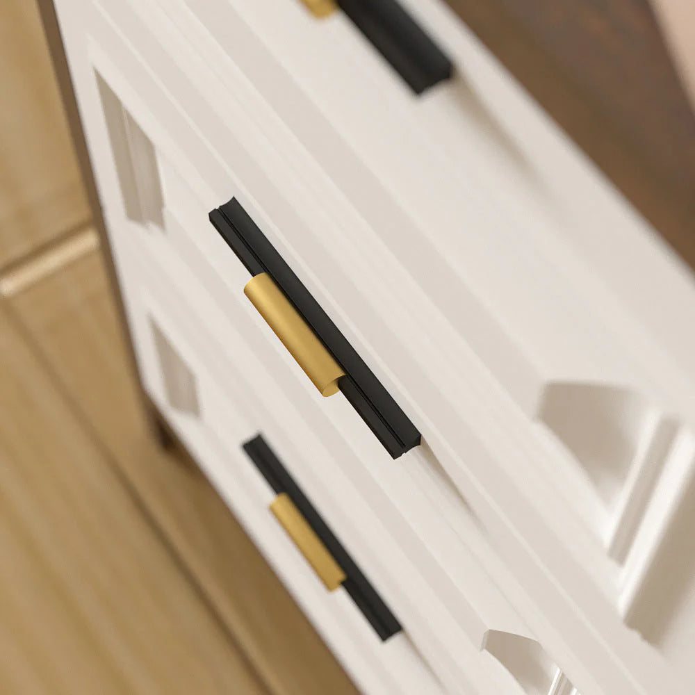 Gold Matt Schwarz Aluminium Profil Schrankgriff