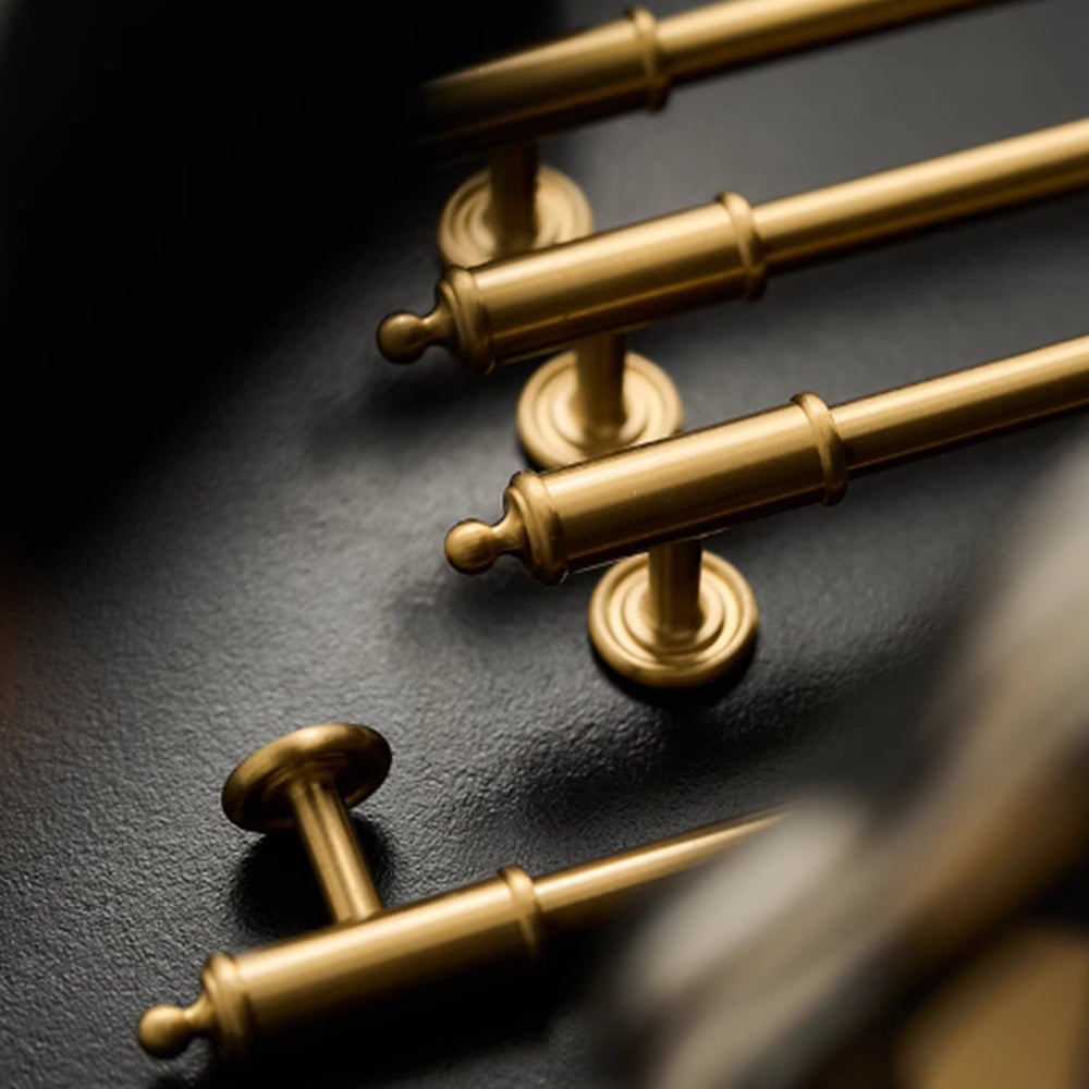 Gold Messing Satin Finish Küchen- und Schrankgriffe