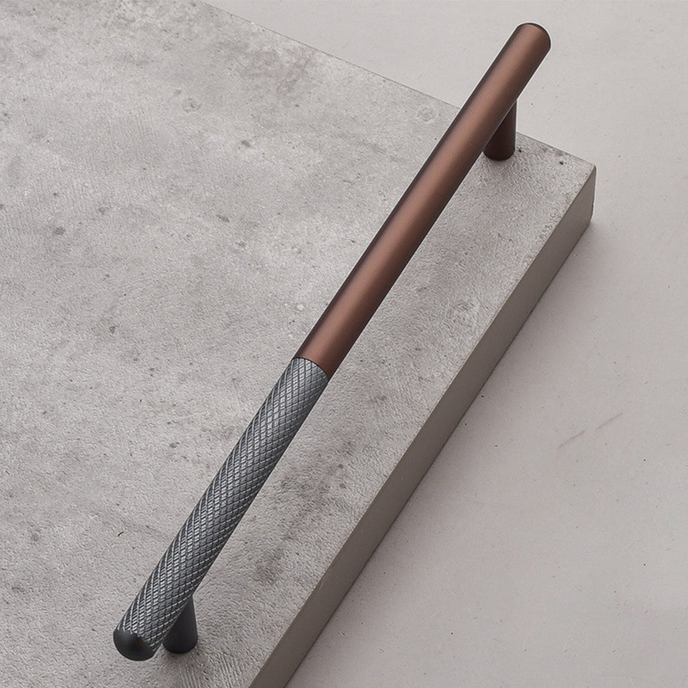 Brown & Grey Matte Knurled Bar Küchengriffe – Moderner Kontrast für Ihre Küche