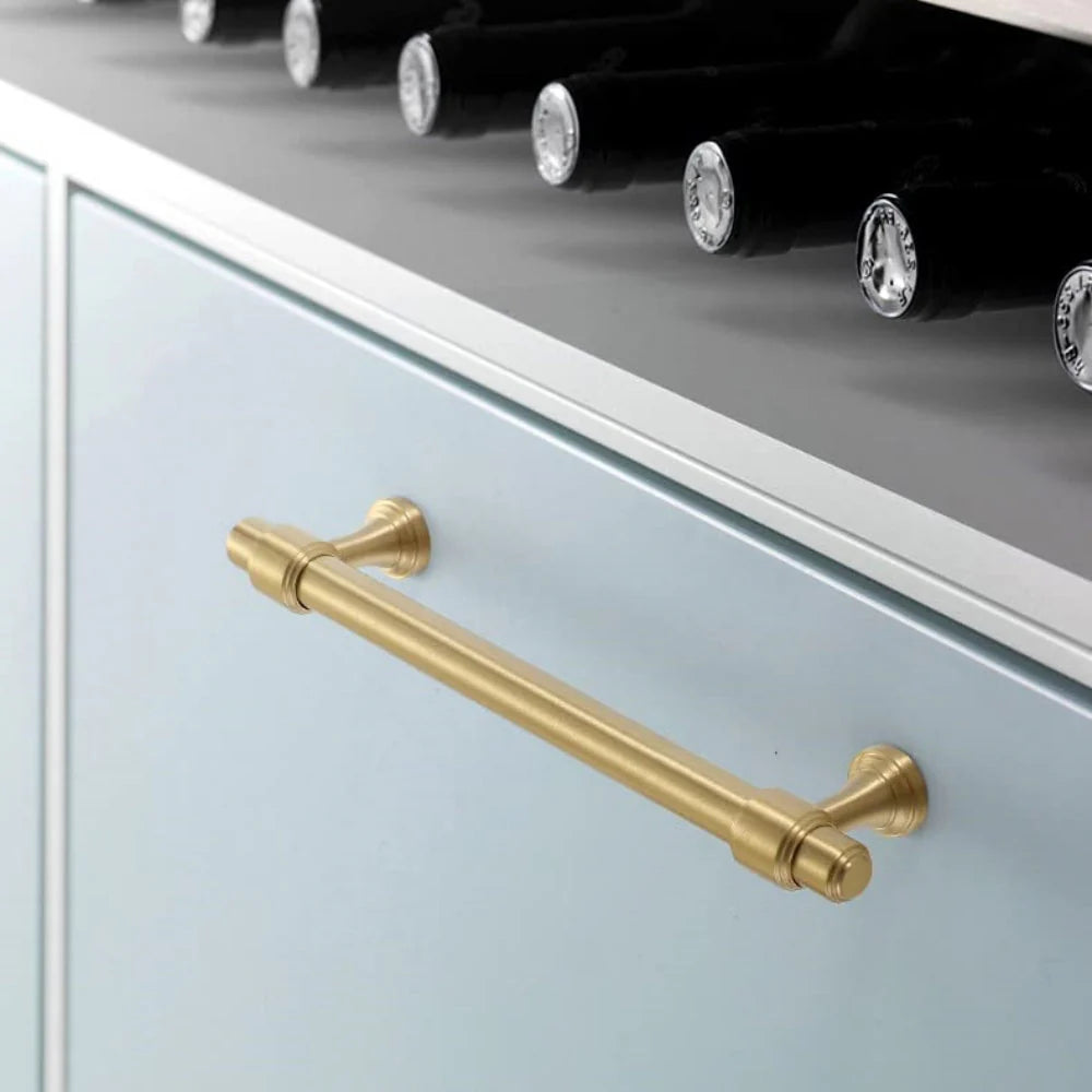 Gold Satin Finish T-Bar Schrankgriff für Küche & Möbel