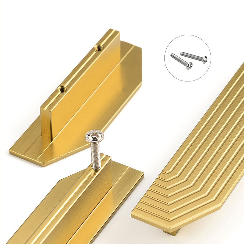 Rectangle Gold Aluminium Alloy Modern Küche Schrankgriff