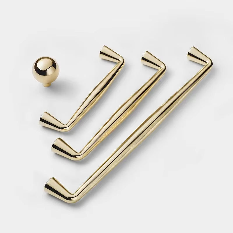 Bright Gold Küchengriffe aus Zinklegierung für Schränke, Schubladen und Küchenmöbel