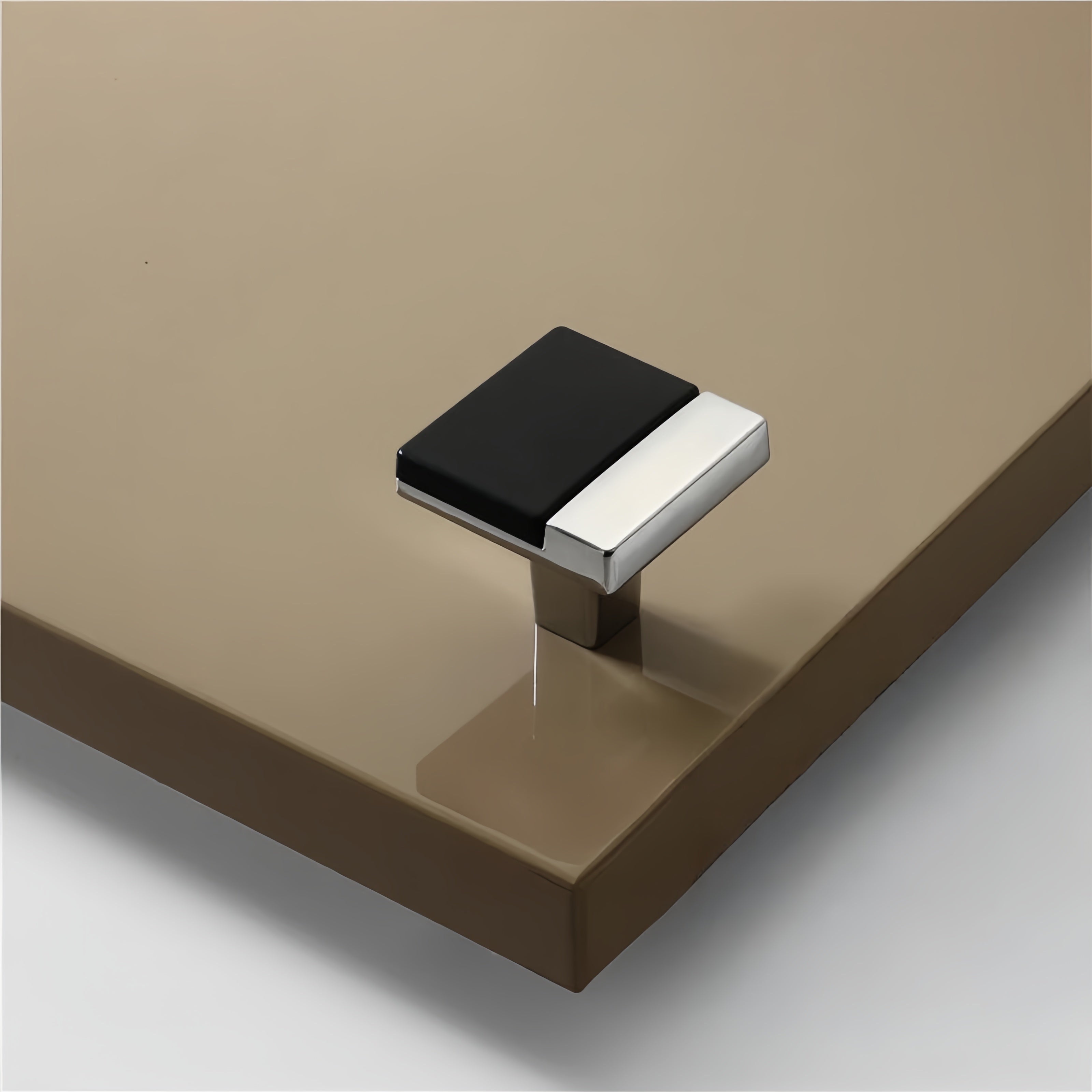 Silberner Zinklegierung Quadrat-Stangengriff für Bad & Schränke