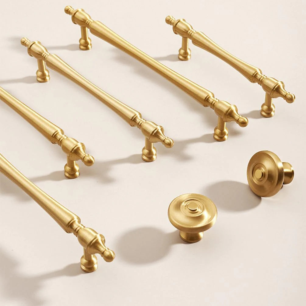 Gebürstet Gold Messing T-Stangengriff für Küche & Schrank