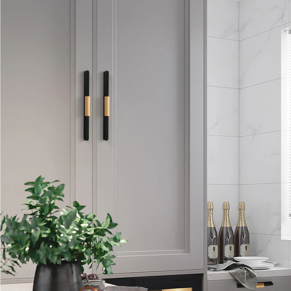 Gold Matt Schwarz Aluminium Profil Schrankgriff