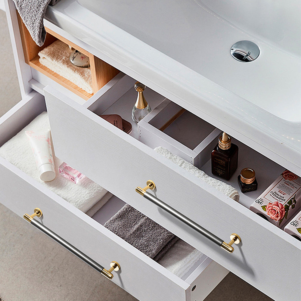 Moderner Grauer Satinierter Schrank-Stangengriff