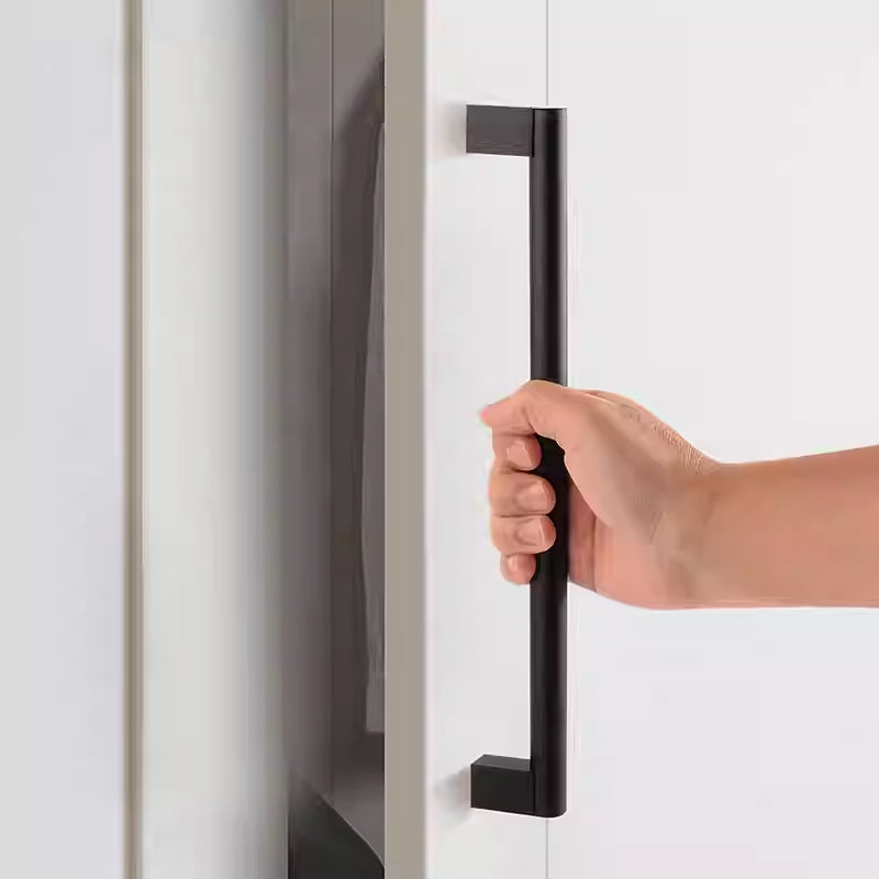Minimalist Mattschwarz Finish Aluminum Küchengriffe for Küche