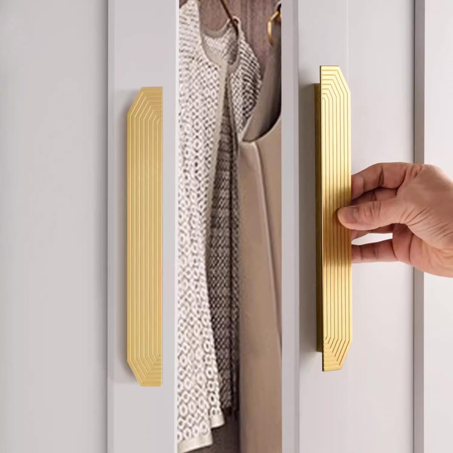 Rectangle Gold Aluminium Alloy Modern Küche Schrankgriff