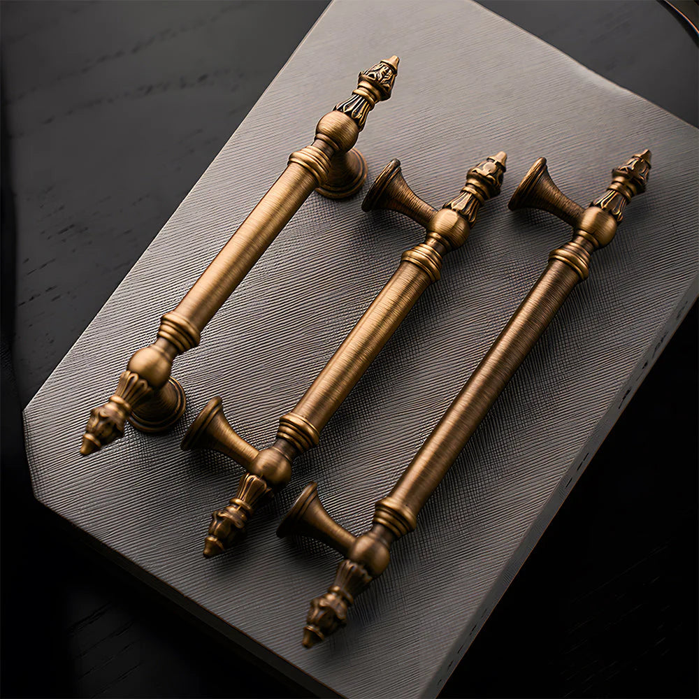 2 Stück Retro Bronze T-Stangengriffe für Küchenschränke und Schubladen