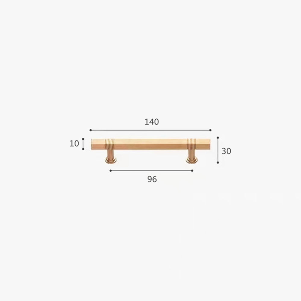 Gold Satin Finish Knurled Design Küche Schrank Bar Griff – Moderner Strukturgriff für Möbel
