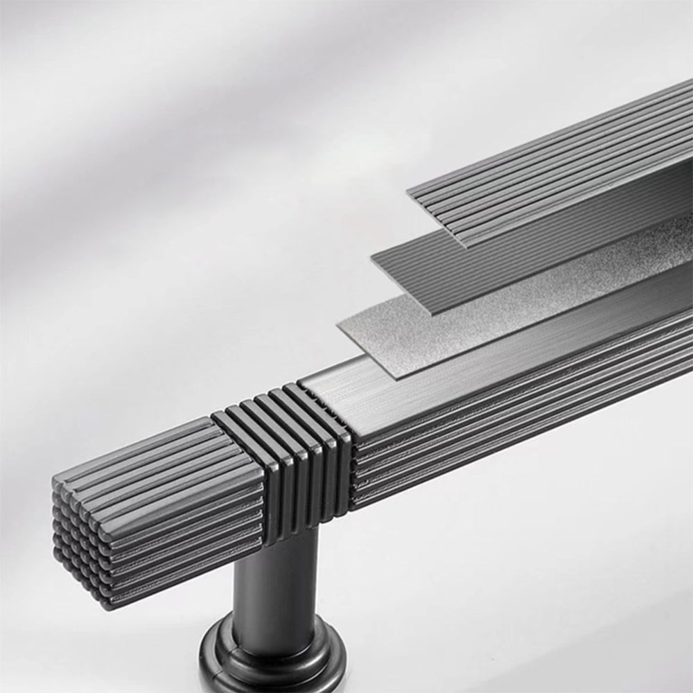 Schwarz Knurled Küche Schrank T-Bar Griff – Moderner Strukturgriff für Schubladen & Schränke