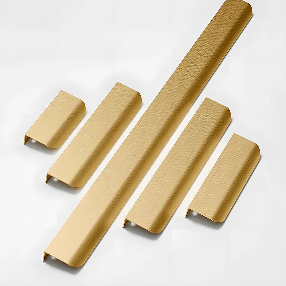 2er Set Gebürstete Gold-Kanten-Griffe – Modernes Design für Schränke & Schubladen