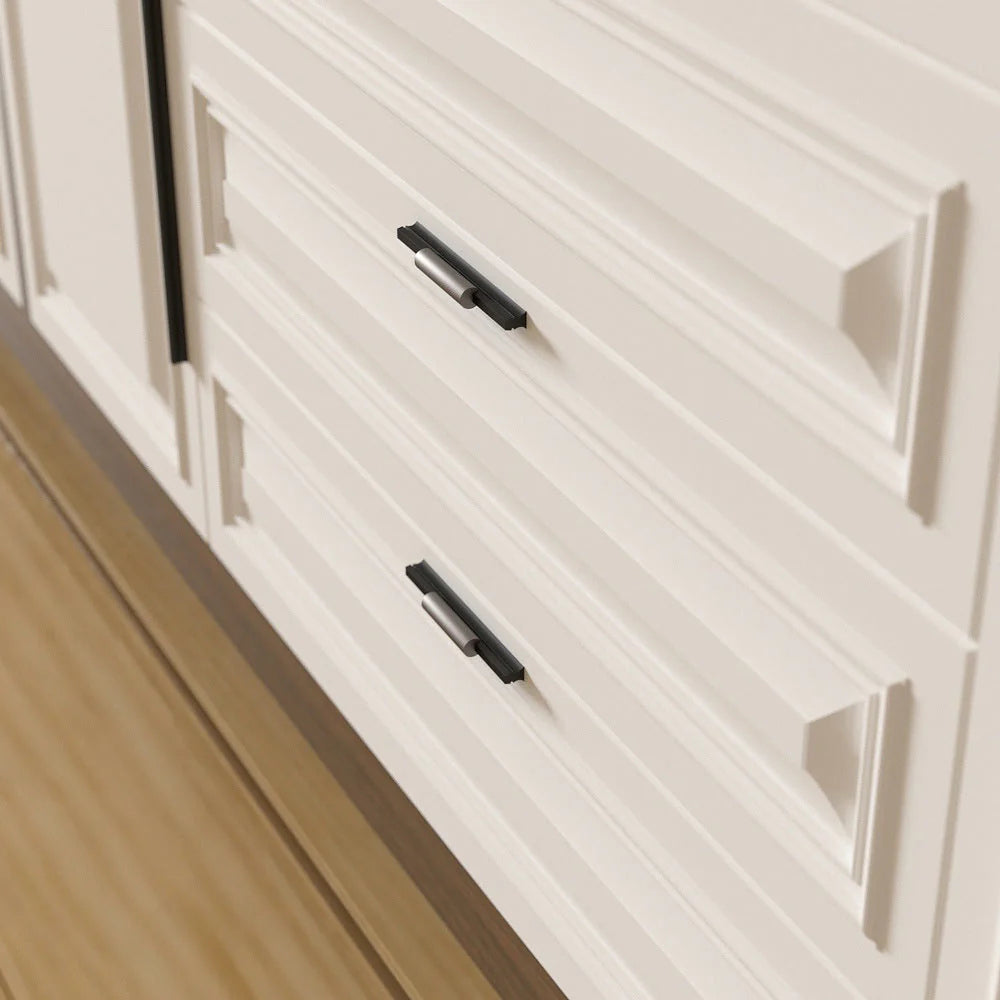 Matt Schwarz Grau Aluminium Schrank Schubladengriff