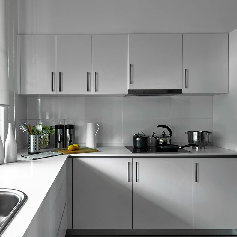 Minimalist Mattschwarz Finish Aluminum Küchengriffe for Küche
