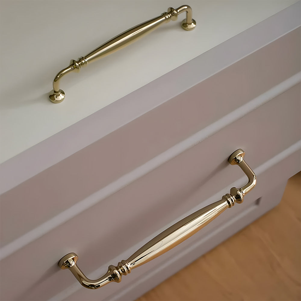 Gold Poliert Messing Finish Schrank D-Bar Griff