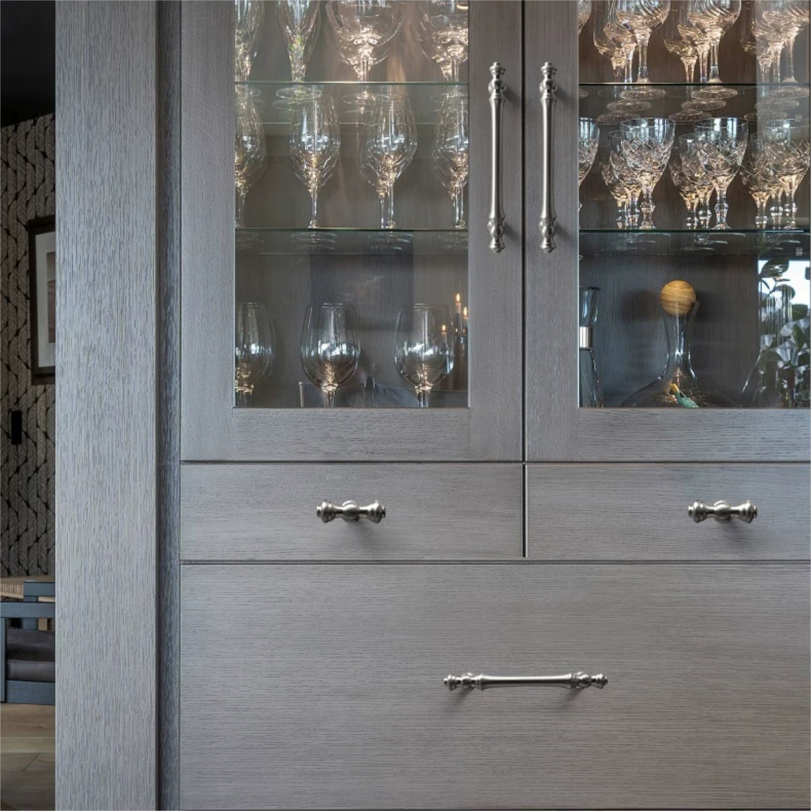 Polierter Silberner Bar-Schrankgriff für Küche & Schubladen