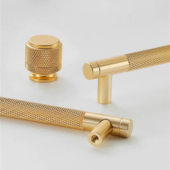 Gold Aluminium Knurled Bar Küchengriffe – Moderner Stil für Küche & Möbel
