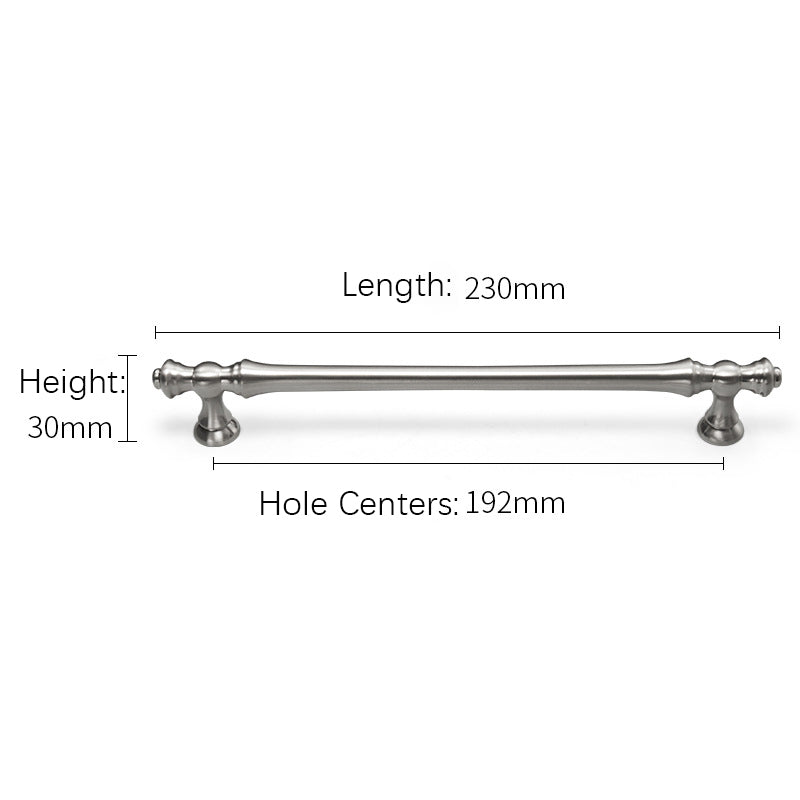 Polierter Silberner Bar-Schrankgriff für Küche & Schubladen