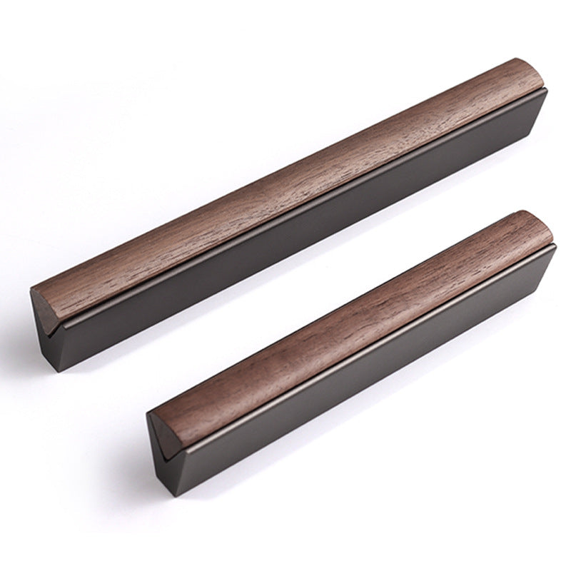 Minimalist Walnuss Holz Schrank Schubladengriff