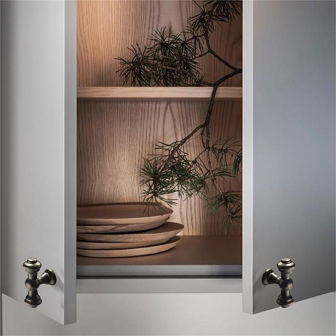 Moderner Mattschwarzer Aluminium-Schrankgriff für Küche & Möbel