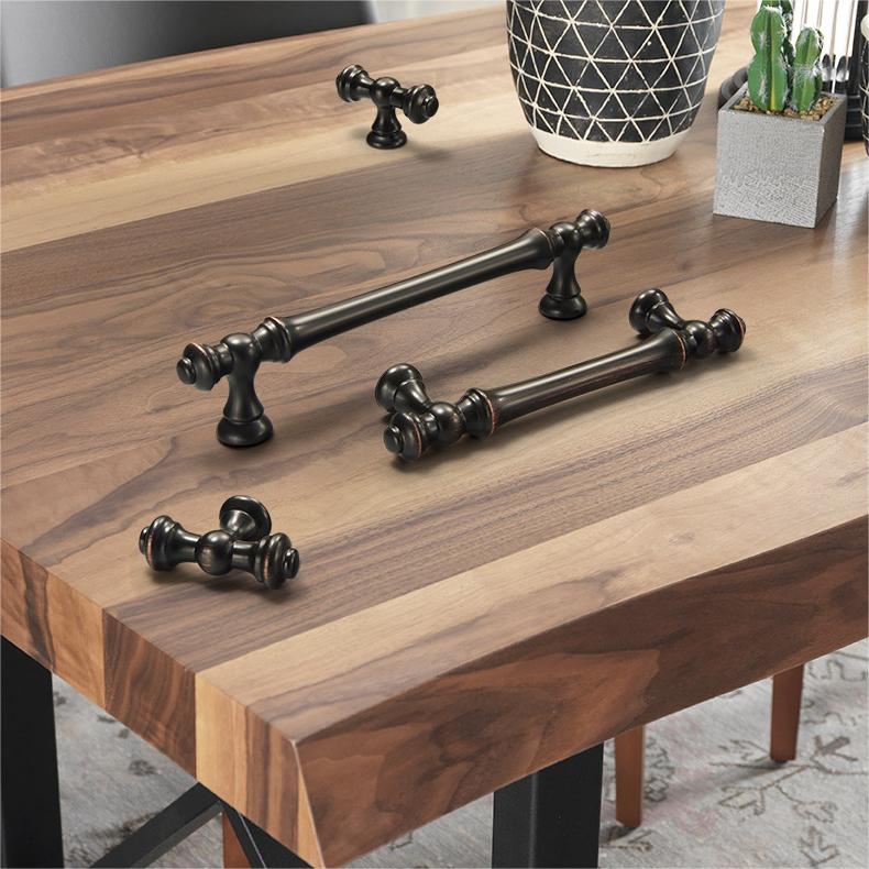 Moderner Mattschwarzer Aluminium-Schrankgriff für Küche & Möbel