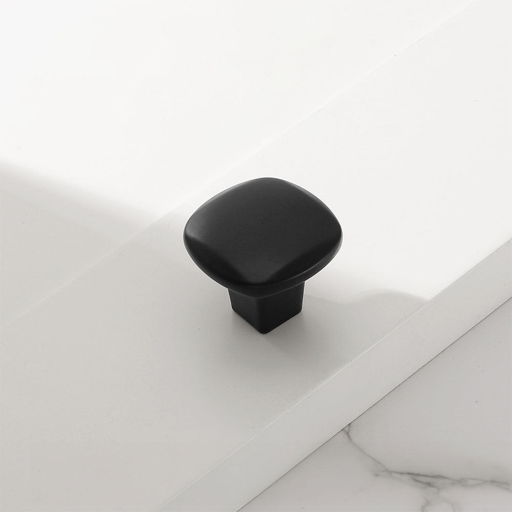 Elegant Schwarz Zinc Alloy Square Schrank Griff | Modern Kitchen & Wardrobe Handle