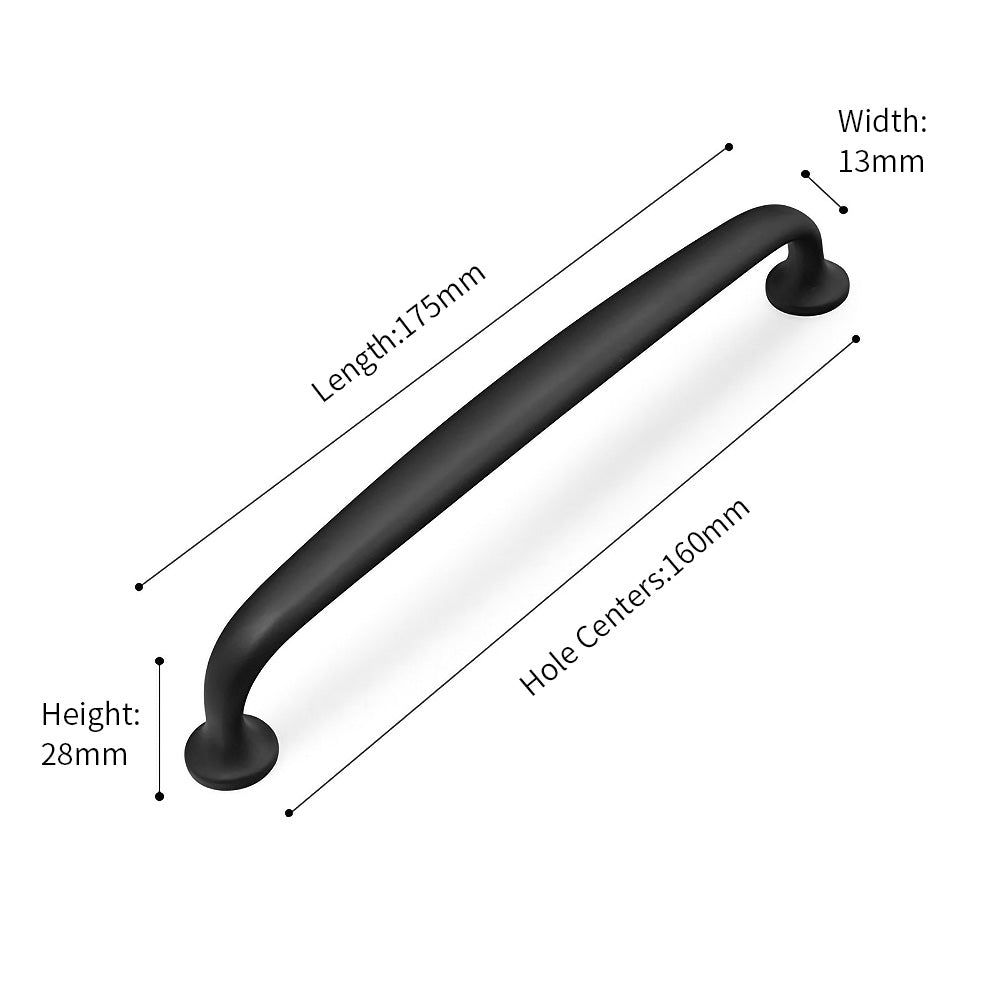 Minimalistische Schwarze Bogen-Küchengriffe für Schränke & Schubladen