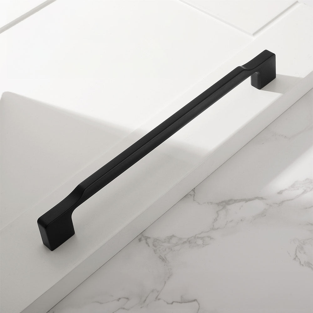 Elegant Schwarz Zinc Alloy Square Schrank Griff | Modern Kitchen & Wardrobe Handle